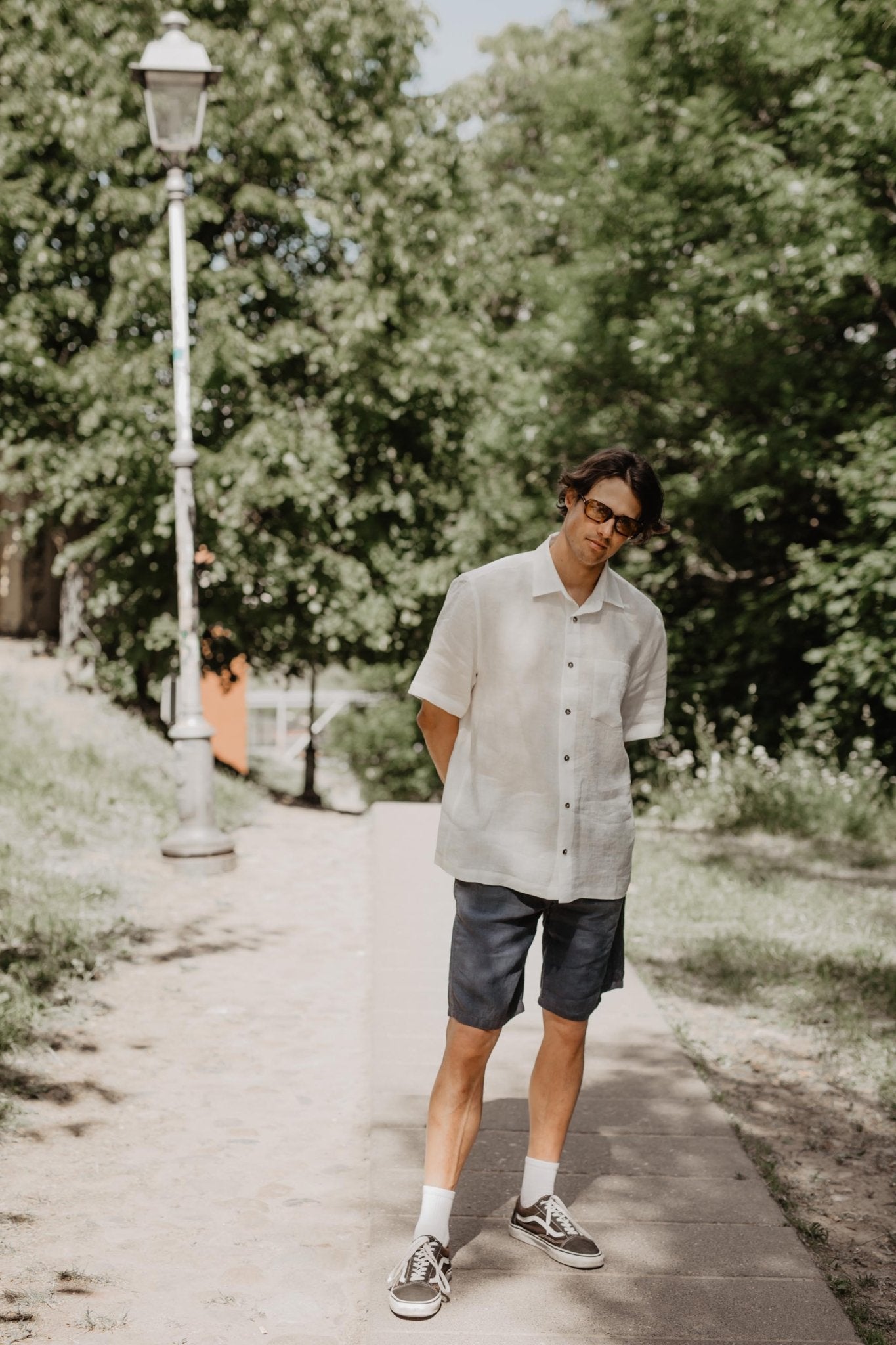Classic linen shorts HERMES - Her Linen