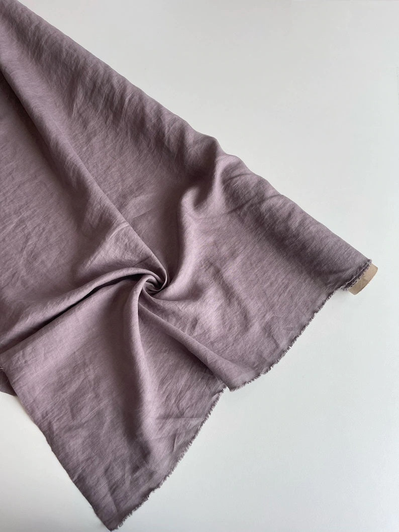 Dusty Lavender 95" / 240 cm linen fabric - Her Linen