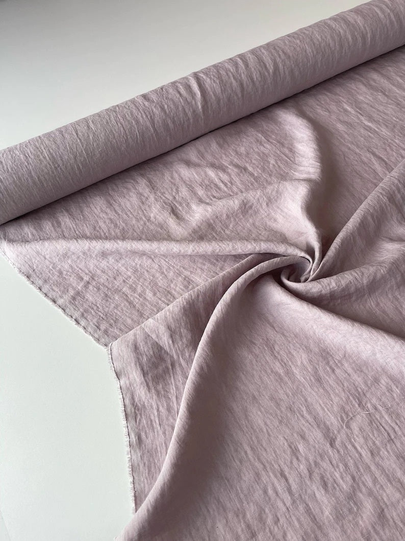 Dusty Rose 95" / 240 cm linen fabric - Her Linen