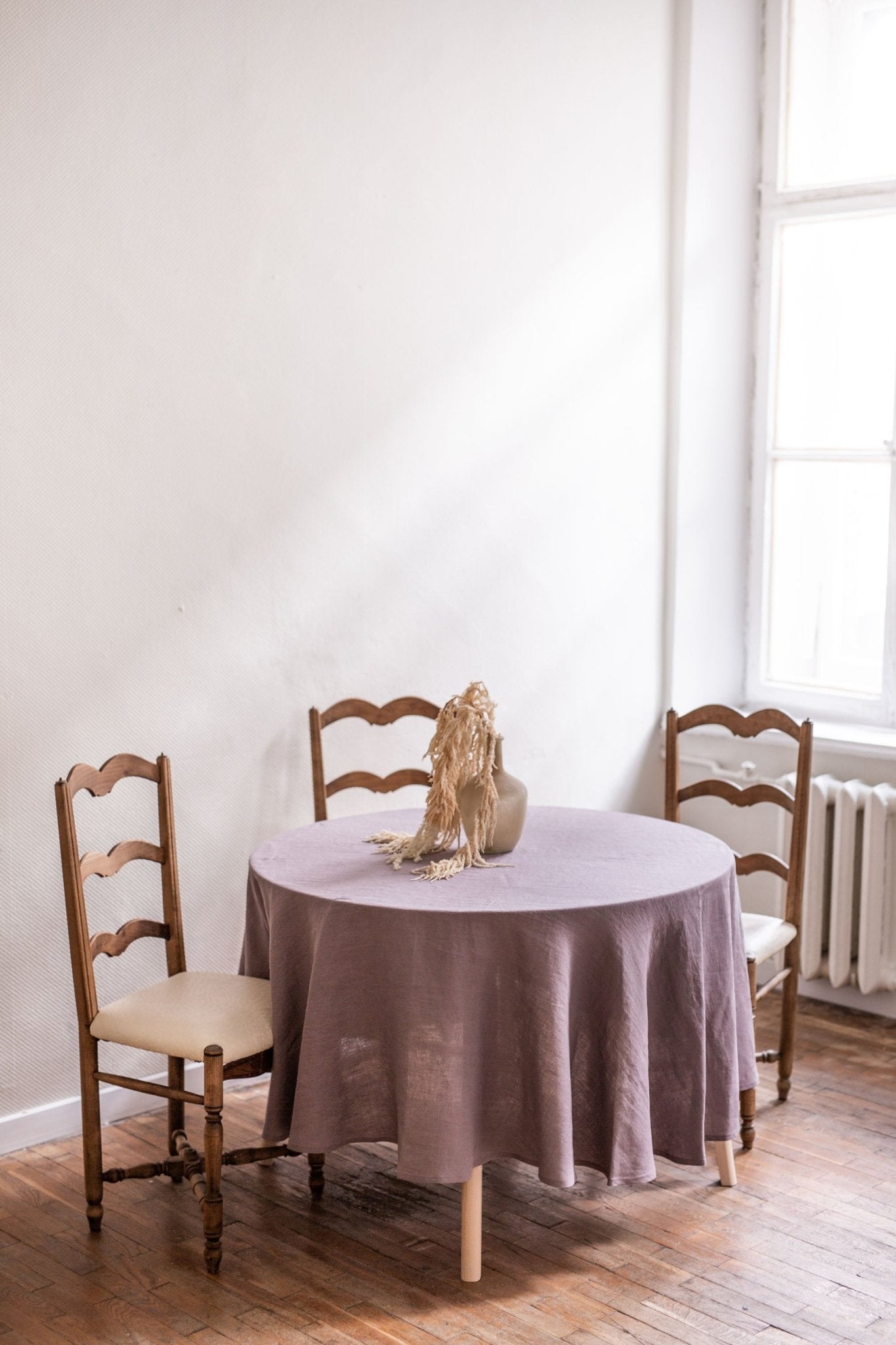 Round linen tablecloth - Her Linen