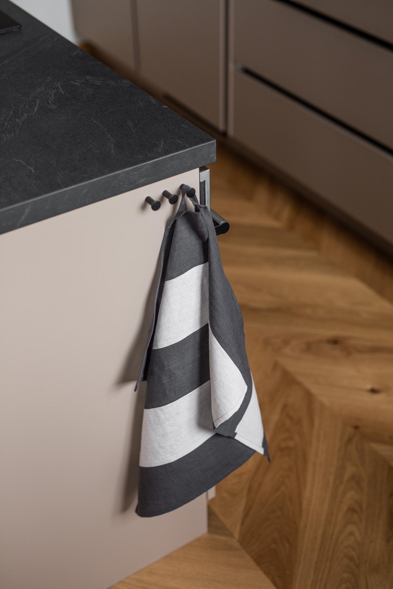 Striped linen tea towel - Her Linen