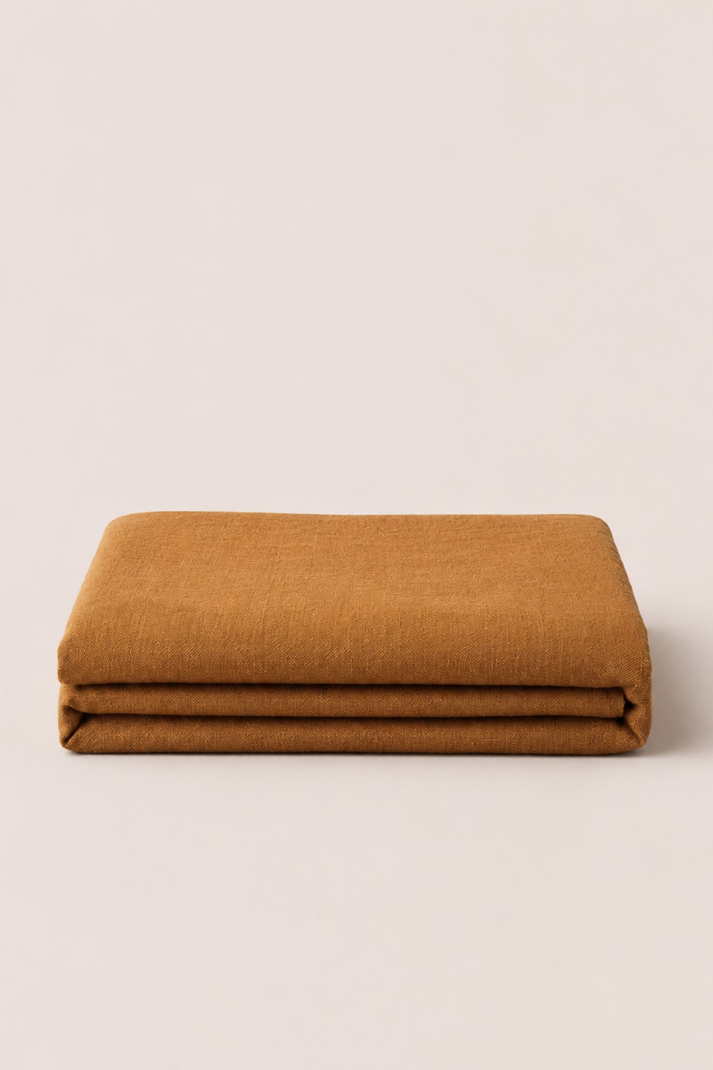 Linen fitted sheet in Amber