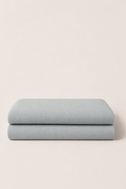 Linen flat sheet in Mint Green