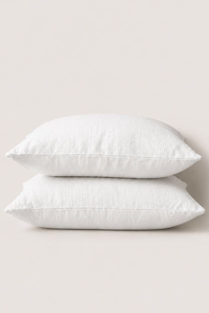 Linen pillowcase set of 2 in White
