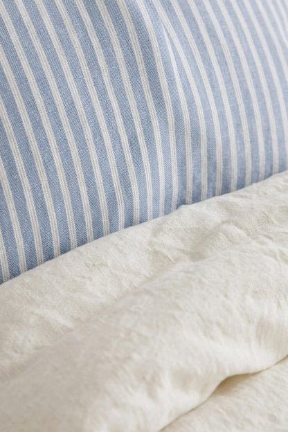 Linen sheets set in Blue Striped