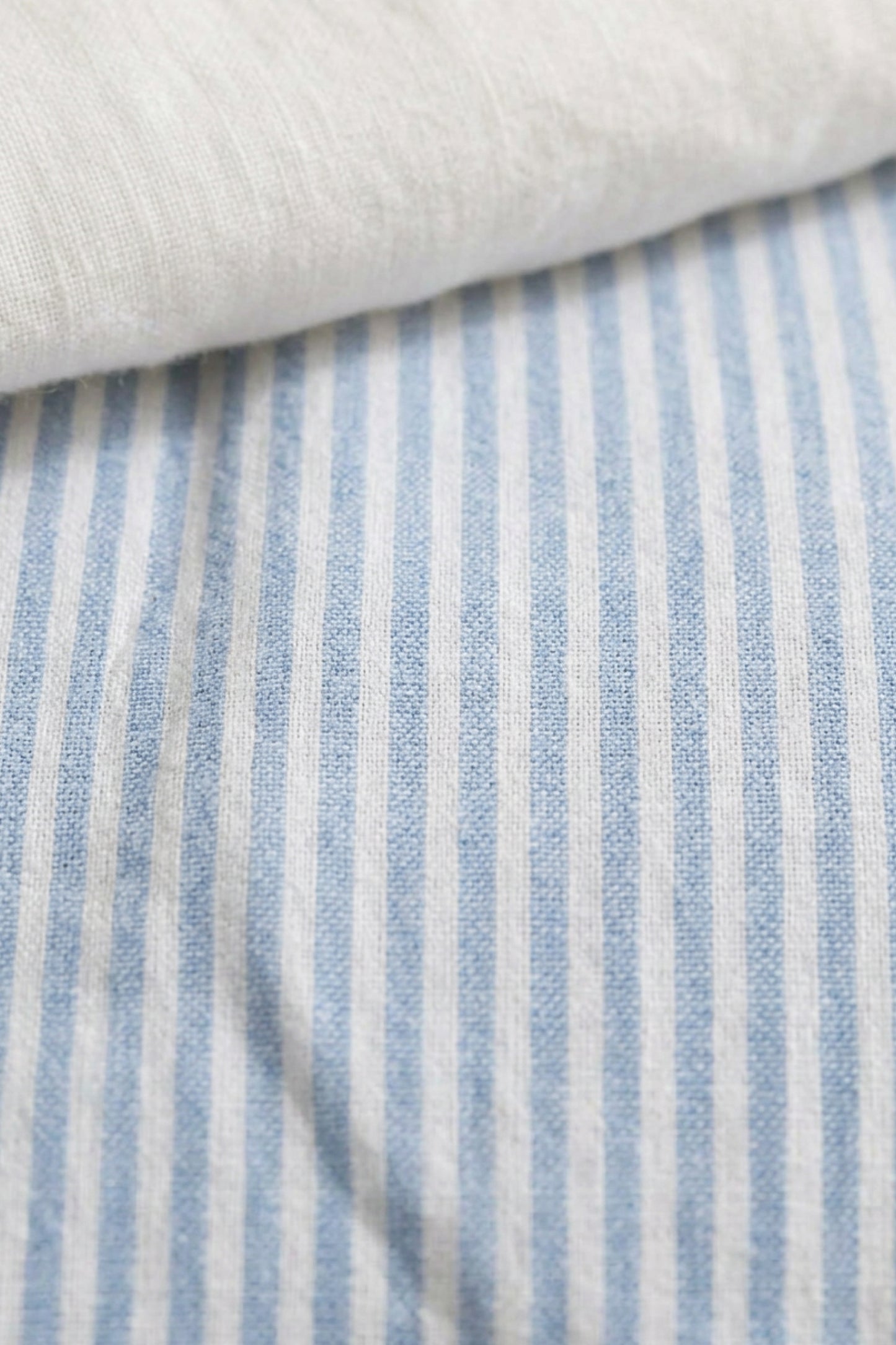 Linen sheets set in Blue Striped