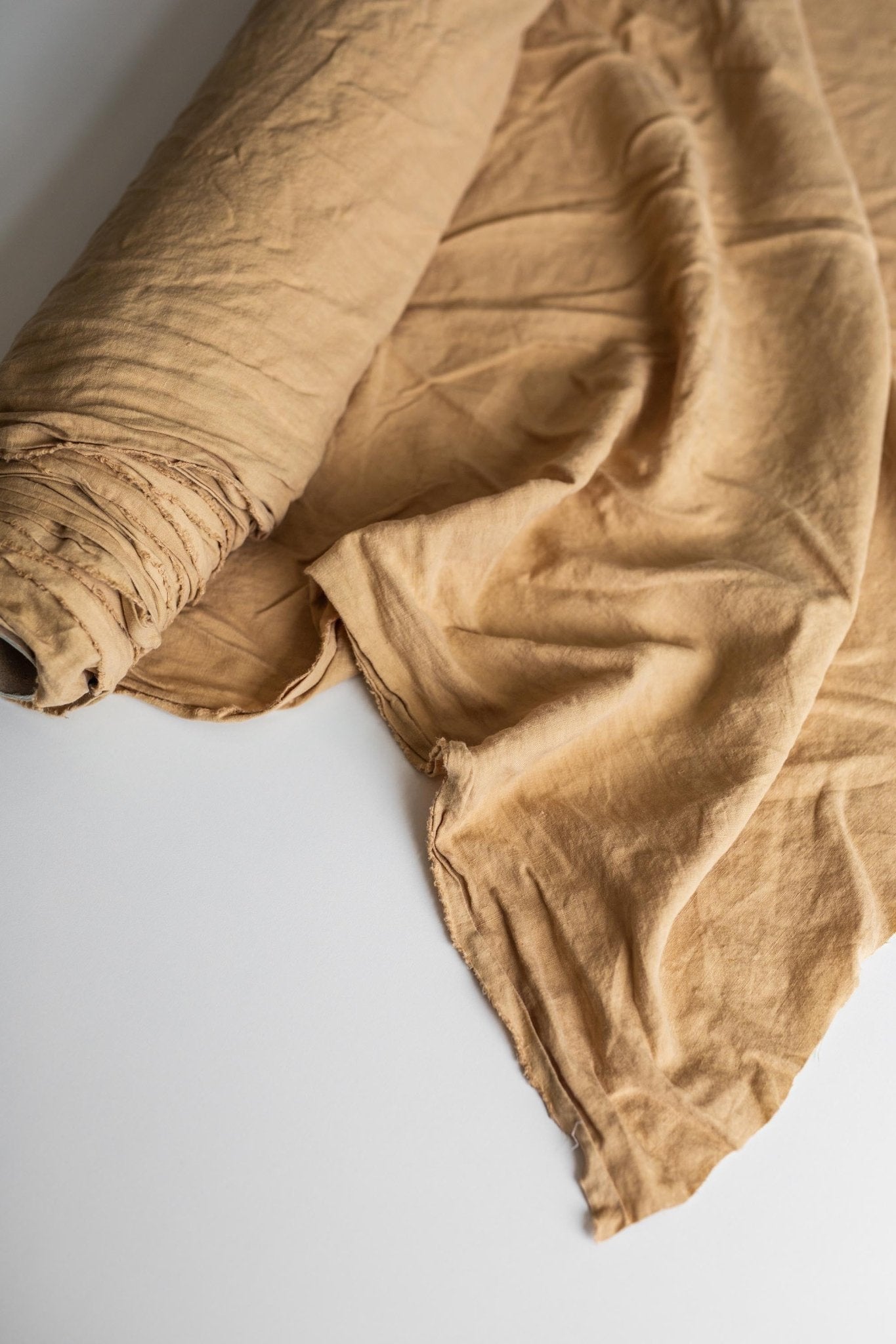 95" / 240 cm linen fabric in Mustard - Her Linen