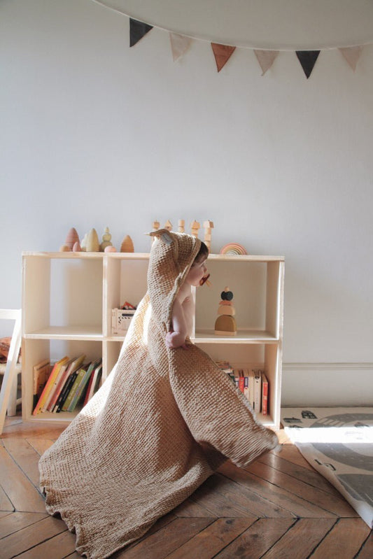 Baby hooded linen towel - Her Linen