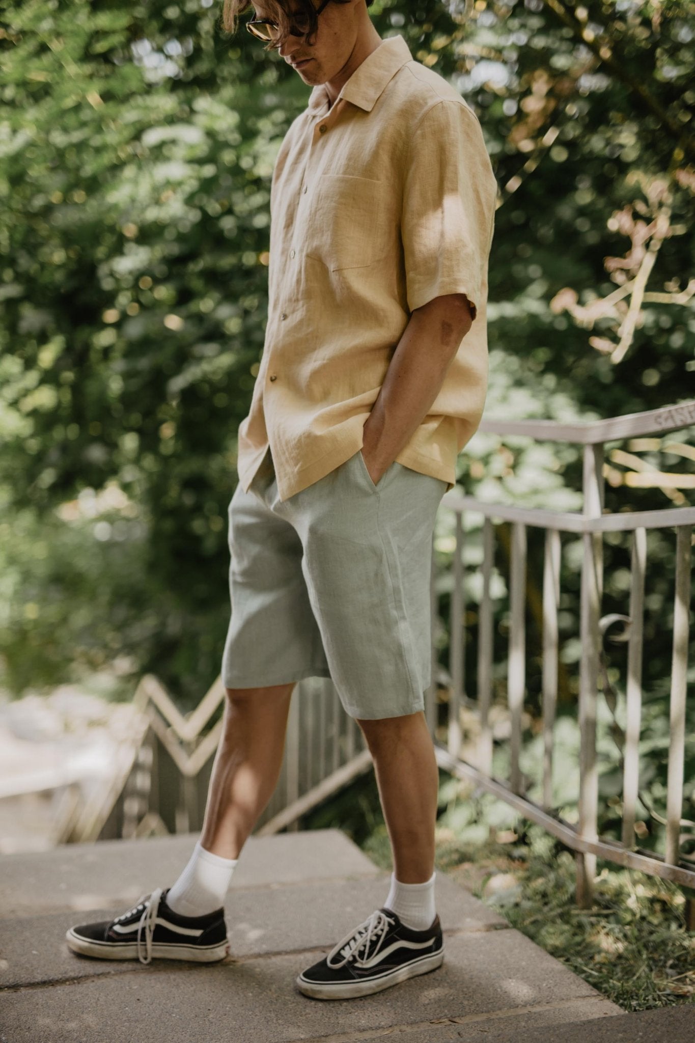 Classic linen shorts HERMES - Her Linen