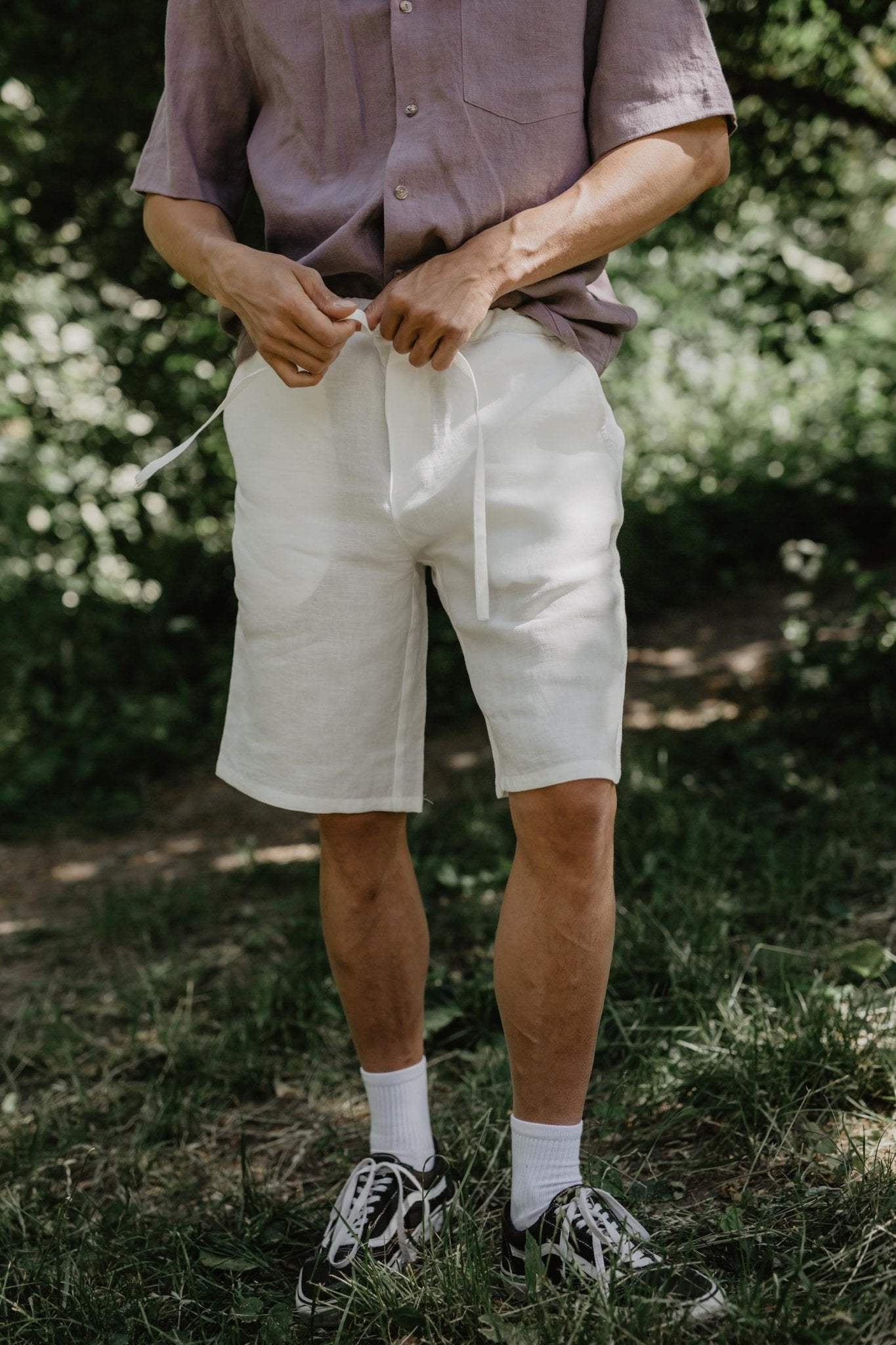 Classic linen shorts HERMES - Her Linen