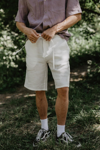 Classic linen shorts HERMES - Her Linen