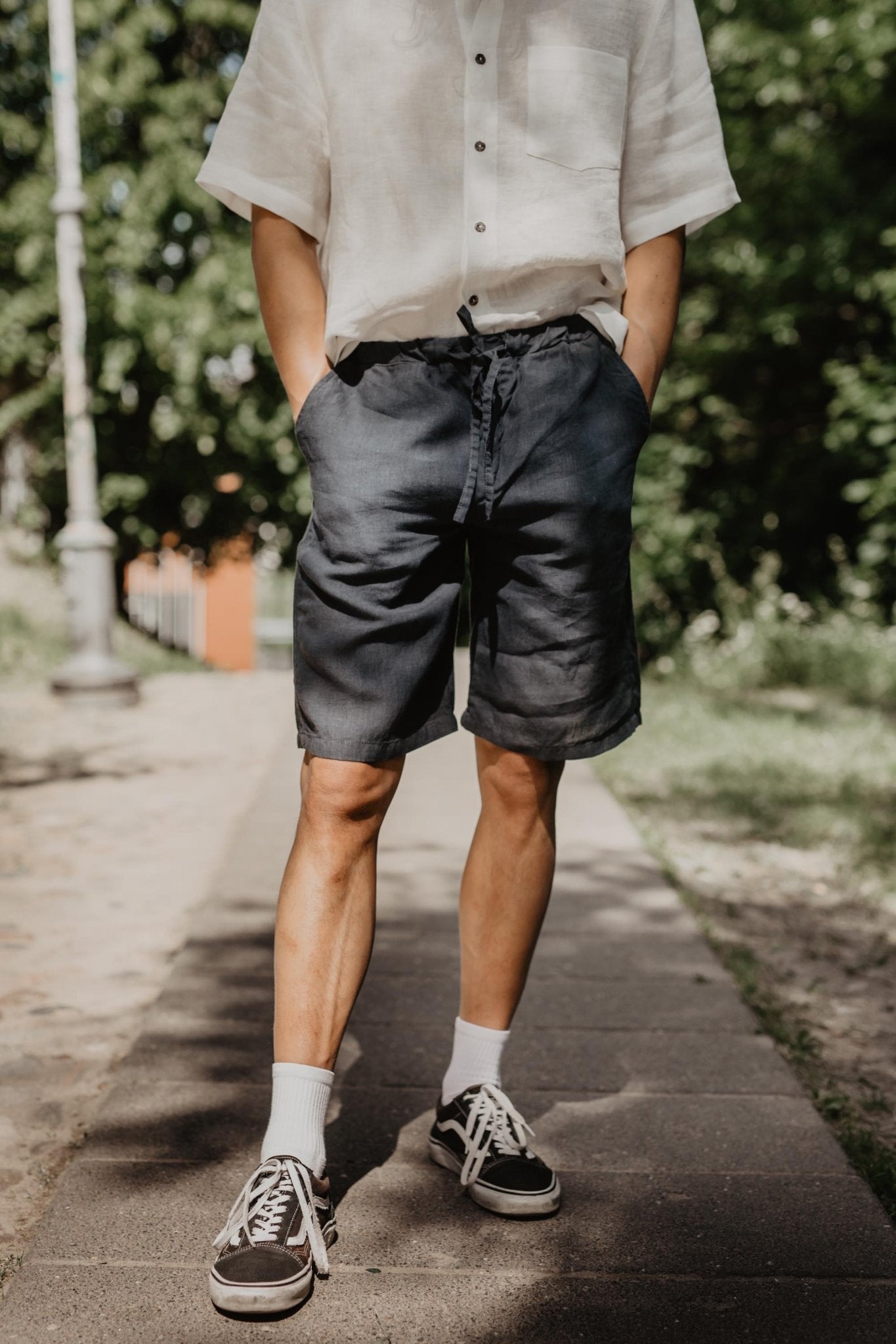 Classic linen shorts HERMES - Her Linen
