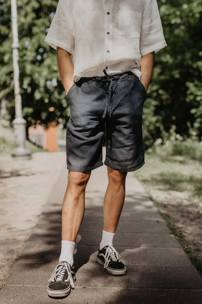 Classic linen shorts HERMES - Her Linen