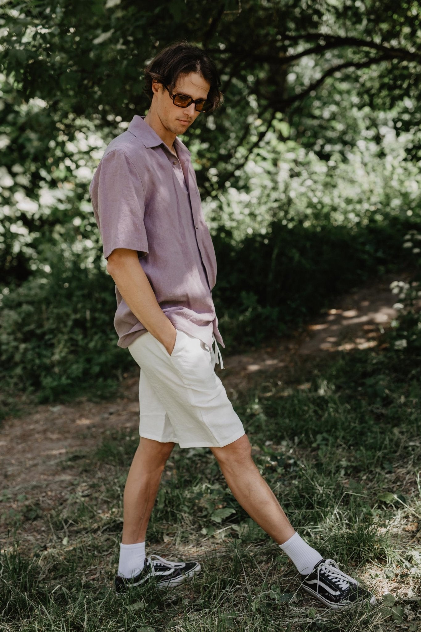 Classic linen shorts HERMES - Her Linen