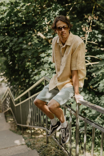 Classic linen shorts HERMES - Her Linen