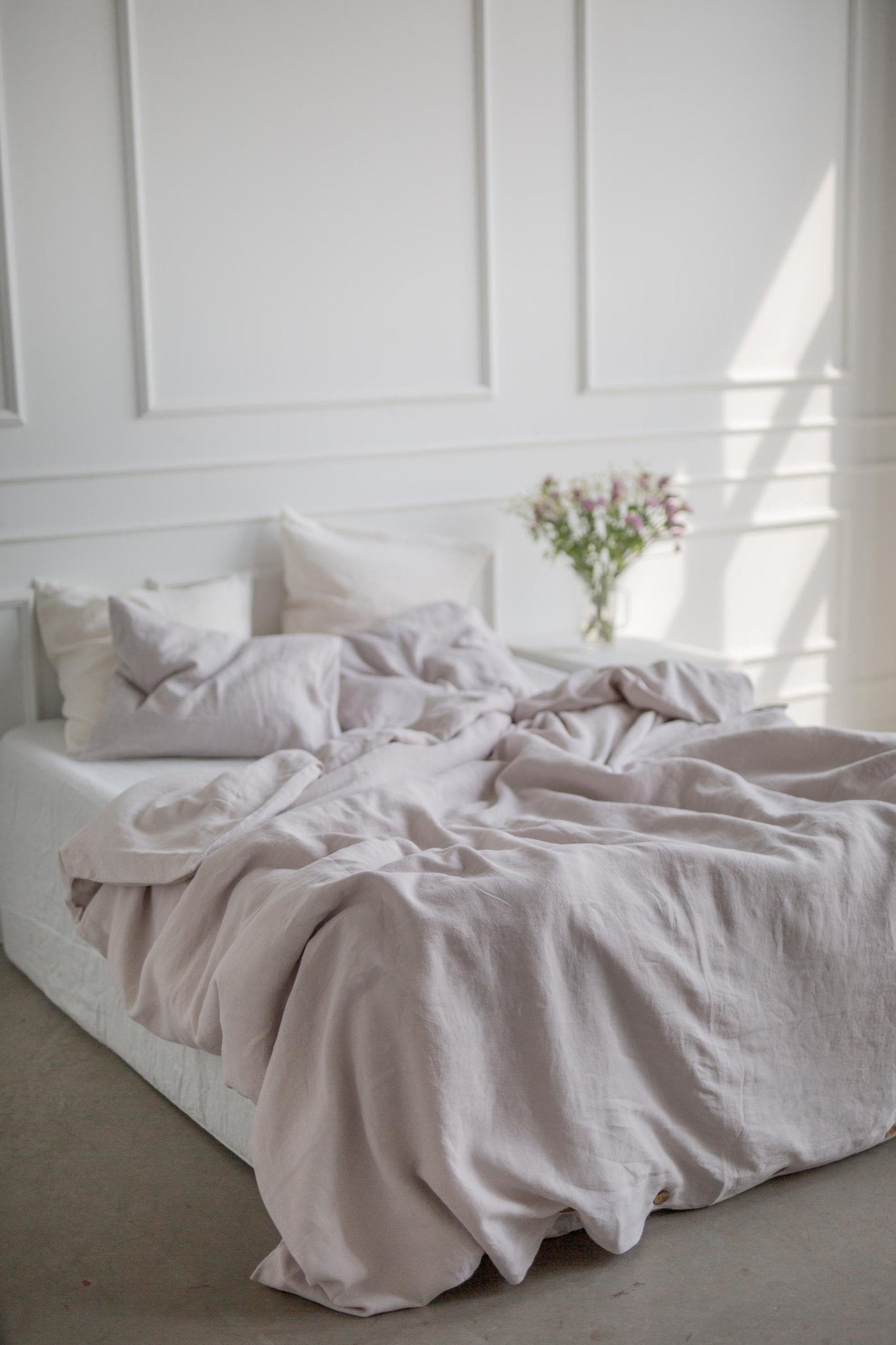 Linen bedding set in Cream - Her Linen