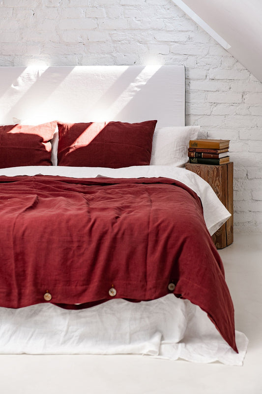 Linen bedding set in Terracotta - Her Linen