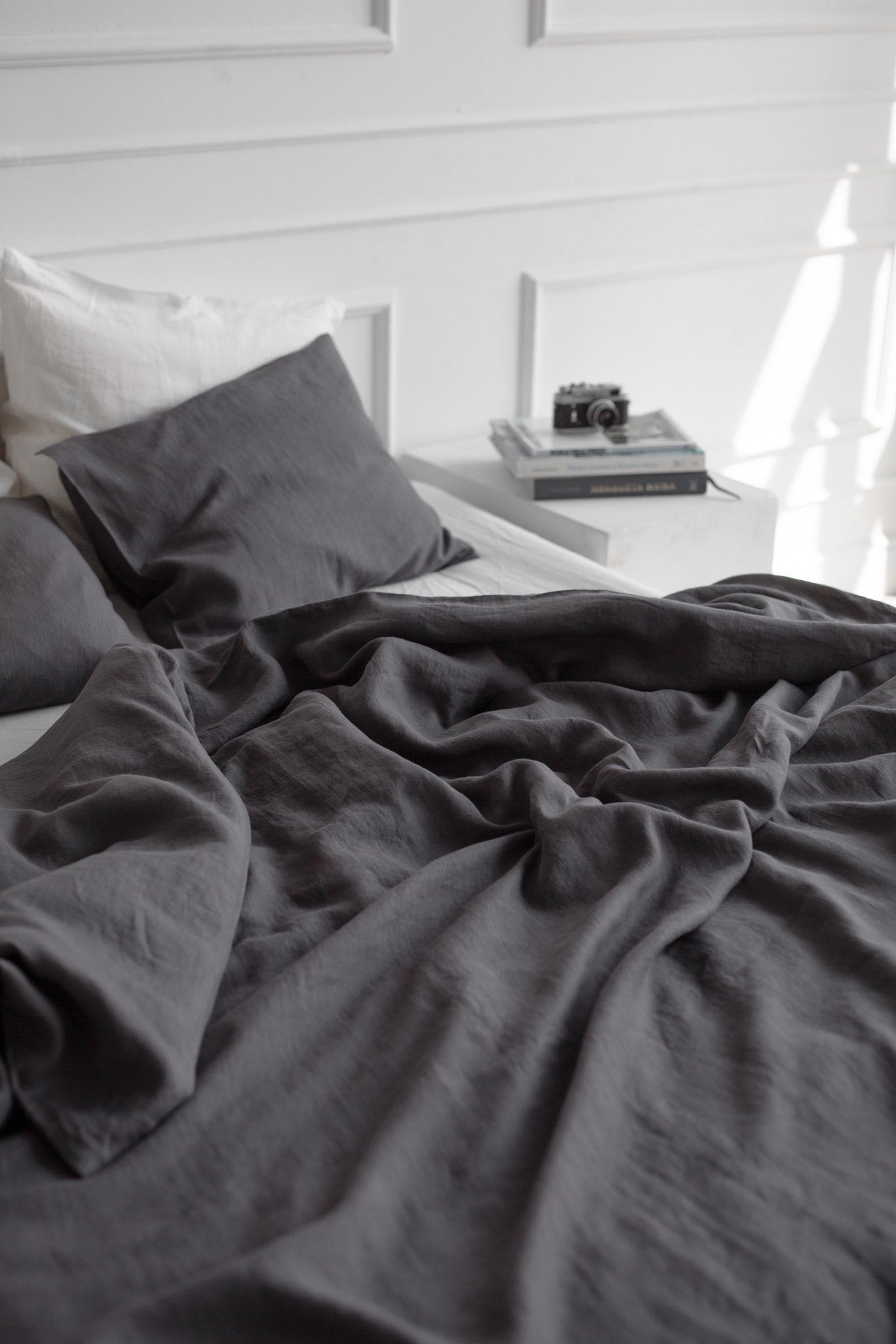 Linen duvet cover in Charcoal - Her Linen