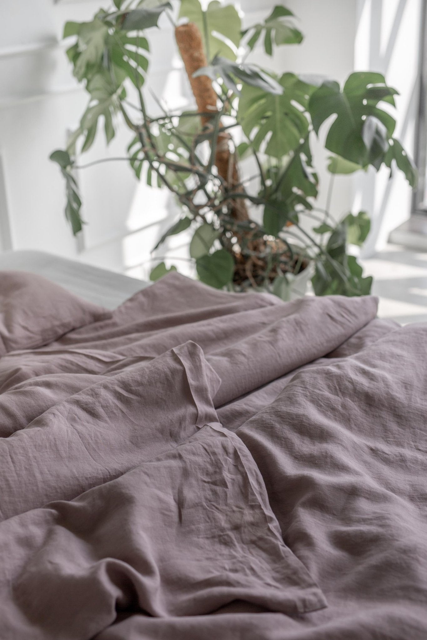 Linen duvet cover in Rosy Brown - Her Linen
