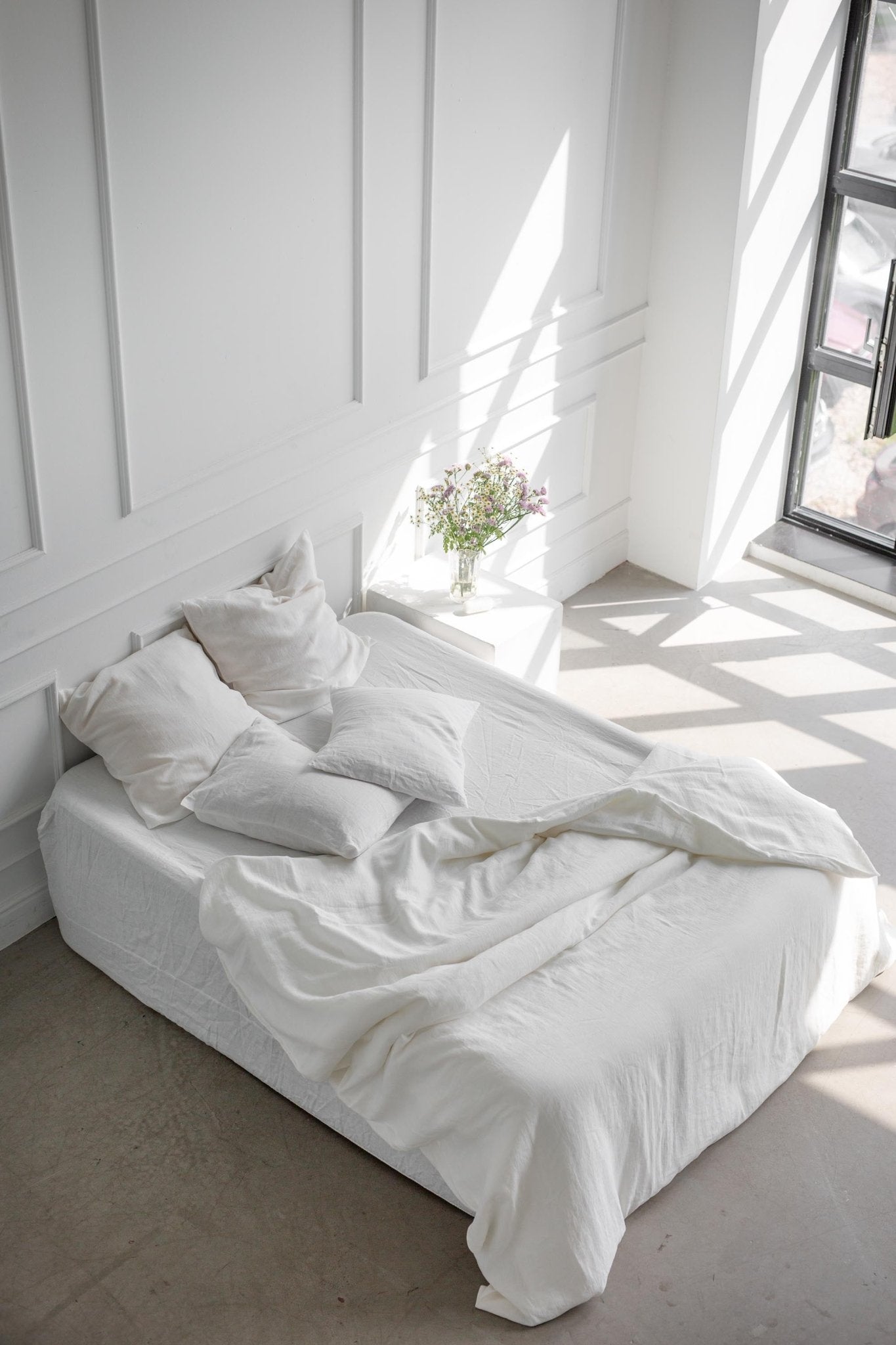 Linen duvet cover in White - Her Linen