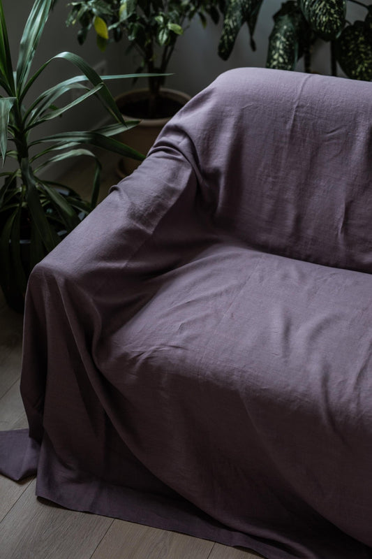Linen flat sheet in Dusty Lavender - Her Linen