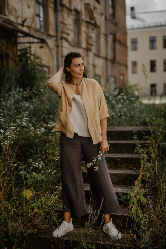 Linen oversized jacket Kyiv - Her Linen