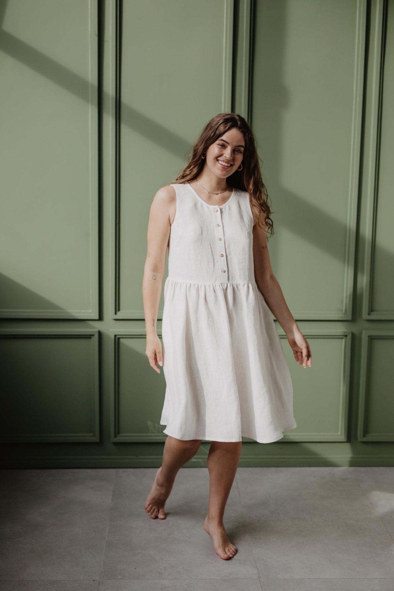 Linen sleeveless summer dress HAZEL - Her Linen