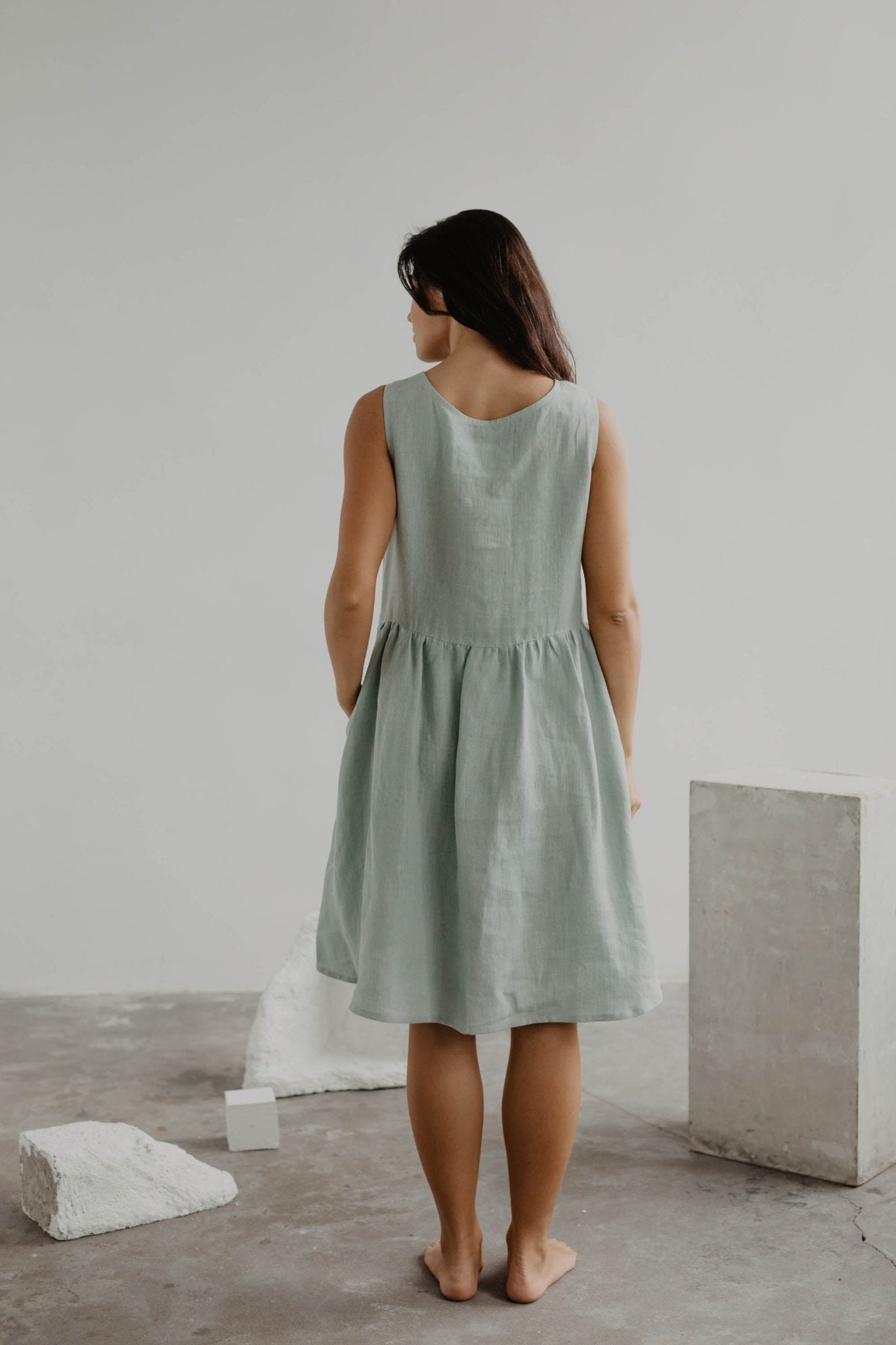 Linen sleeveless summer dress HAZEL - Her Linen