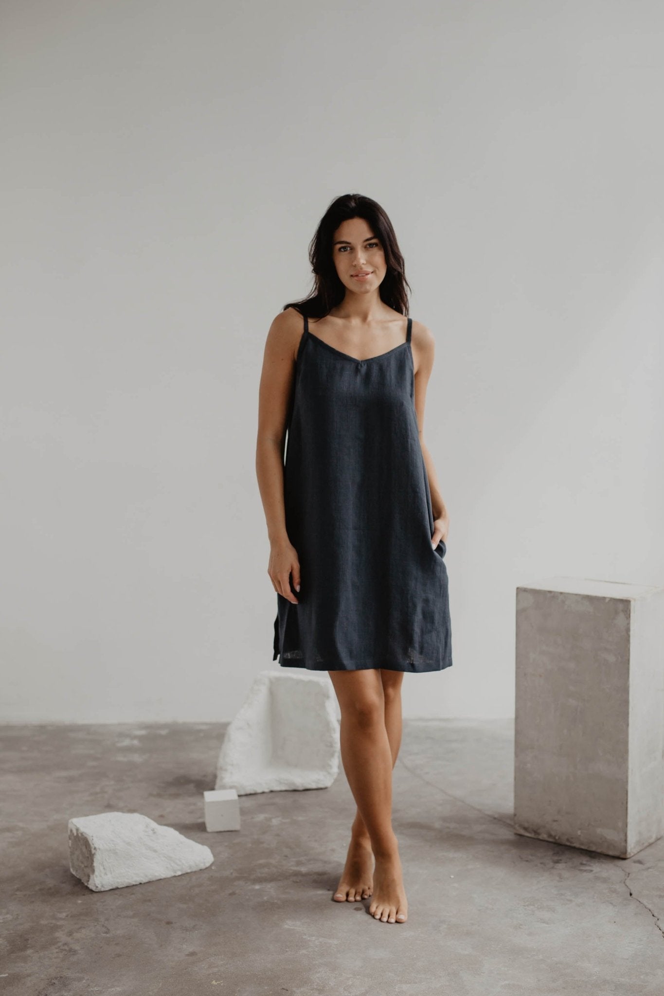 Linen slip dress ZOE - Her Linen