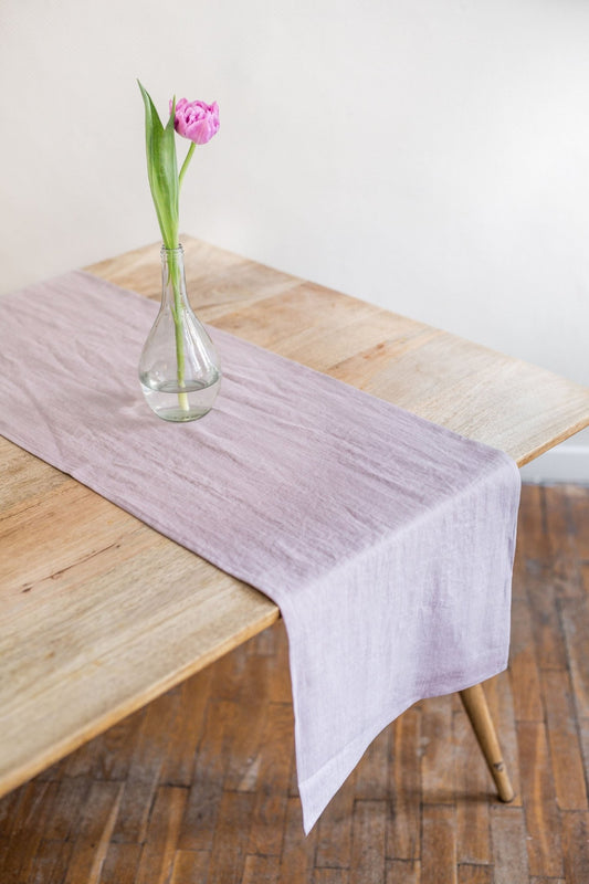 Linen table runner in Dusty Rose - Her Linen
