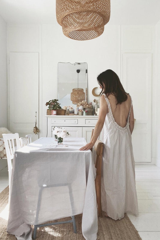 Linen tablecloth in Cream - Her Linen