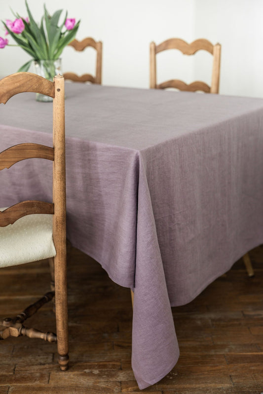 Linen tablecloth in Dusty Lavender - Her Linen