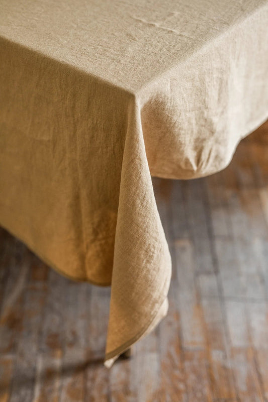 Linen tablecloth in Mustard - Her Linen
