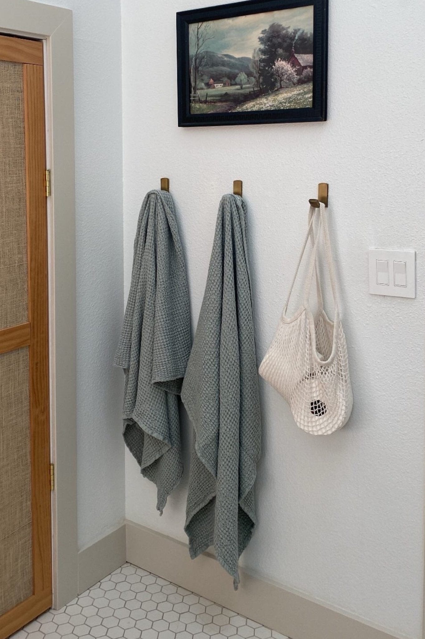 Linen waffle bath towel - Her Linen