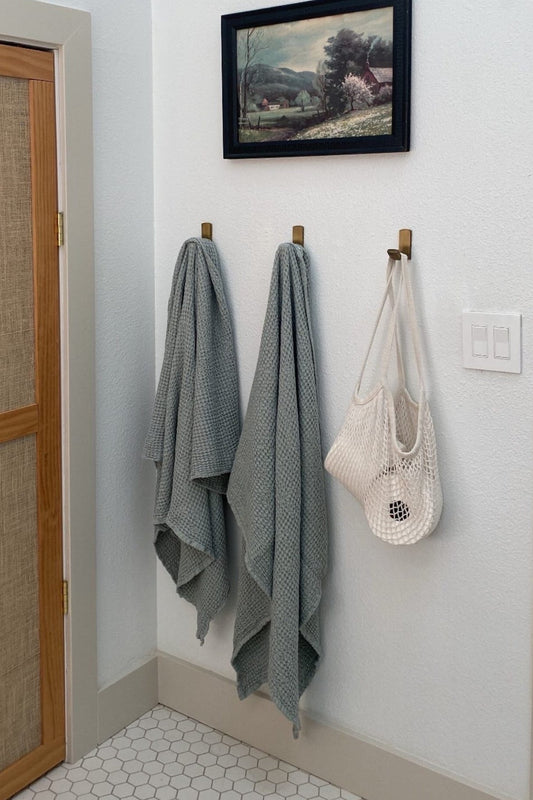 Linen waffle bath towel - Her Linen