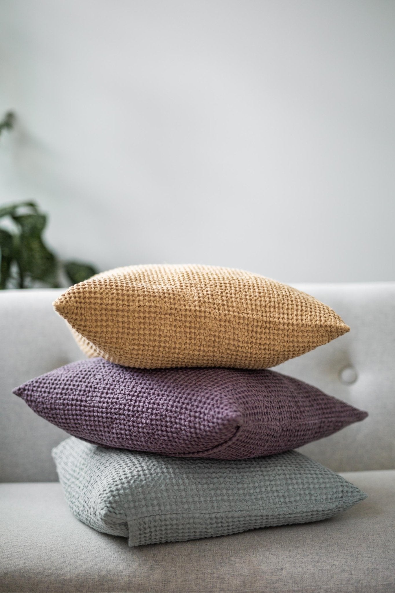 Linen waffle pillowcase - Her Linen