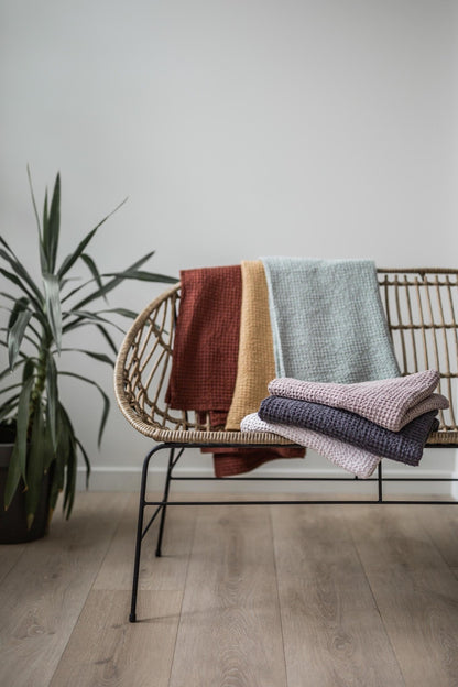 Linen waffle towel set - Her Linen