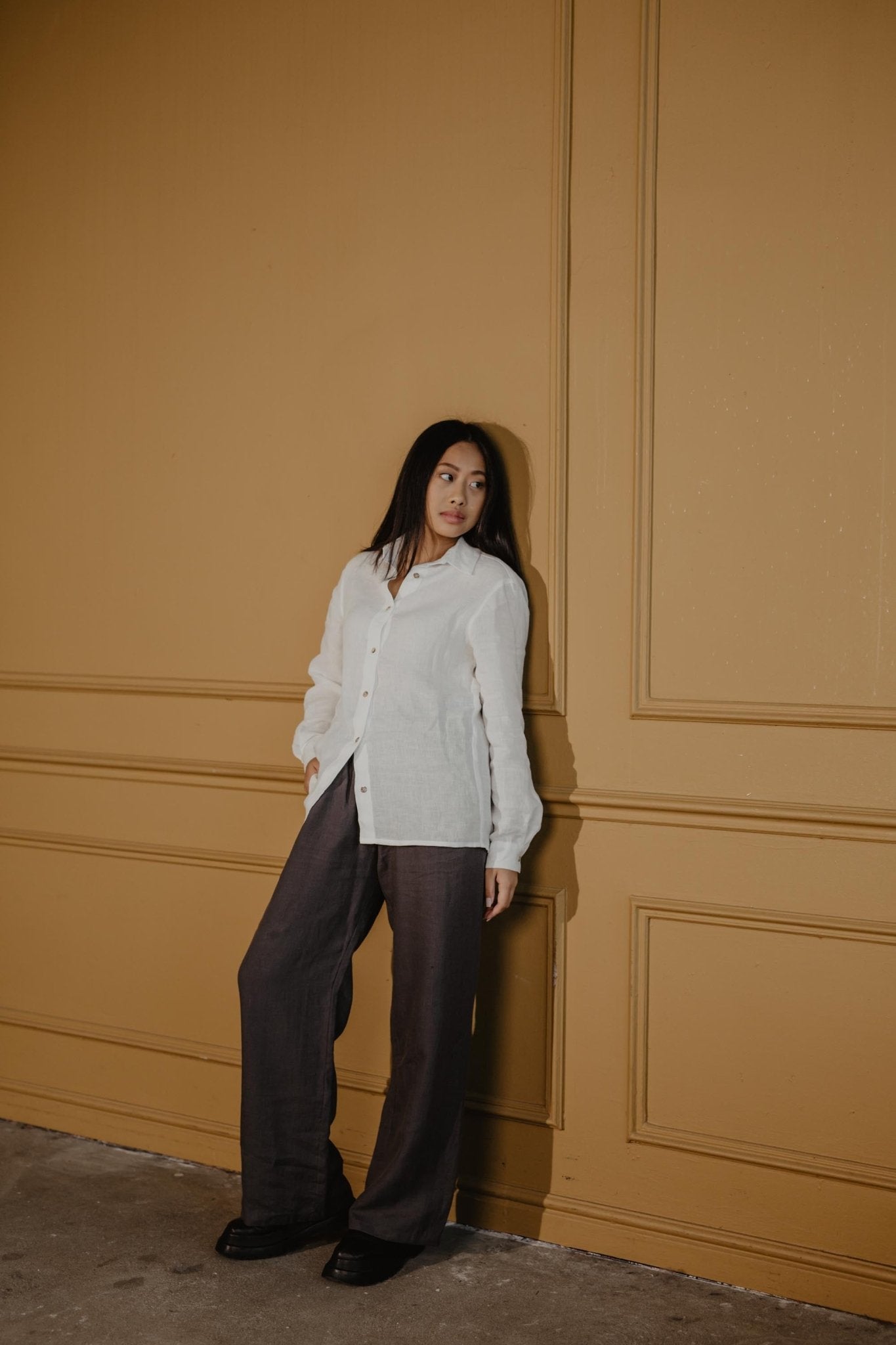 Oulu super long linen pants - Her Linen