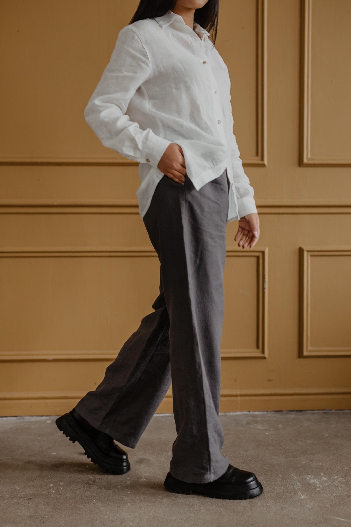 Oulu super long linen pants - Her Linen