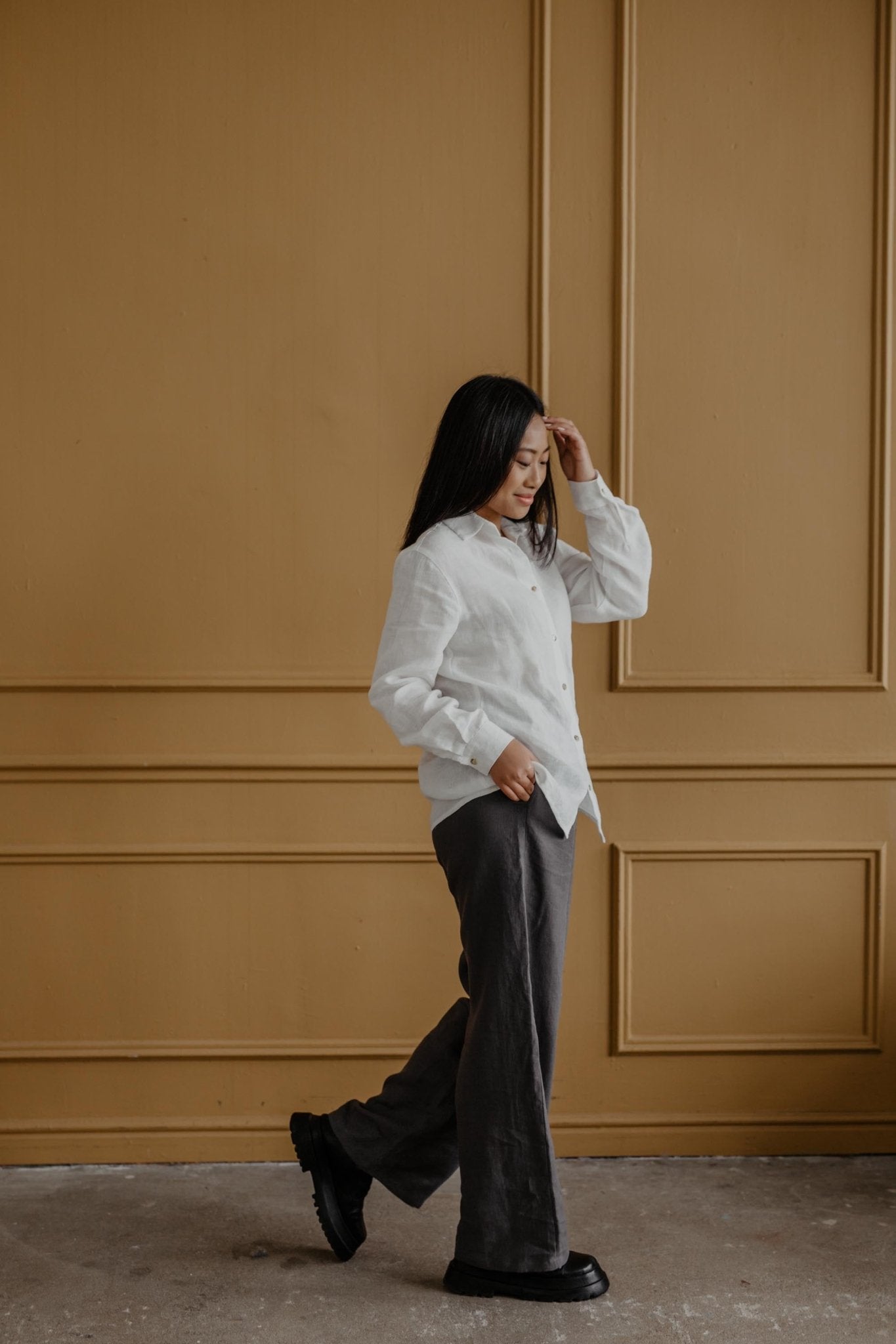 Oulu super long linen pants - Her Linen