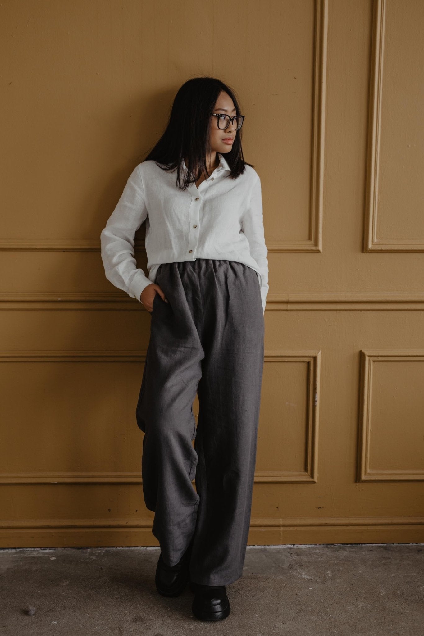 Oulu super long linen pants - Her Linen