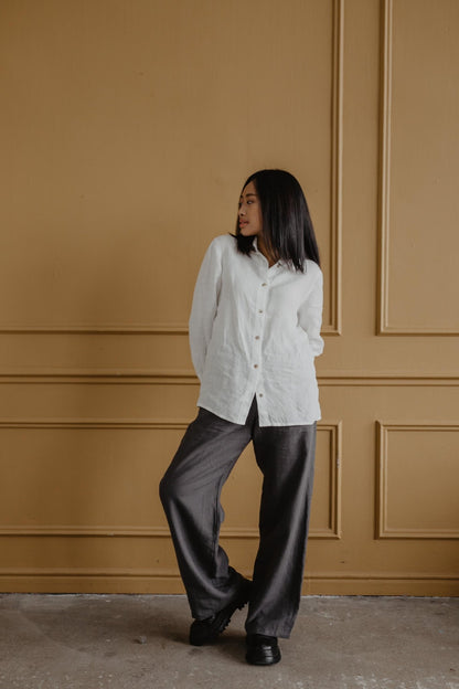 Oulu super long linen pants - Her Linen