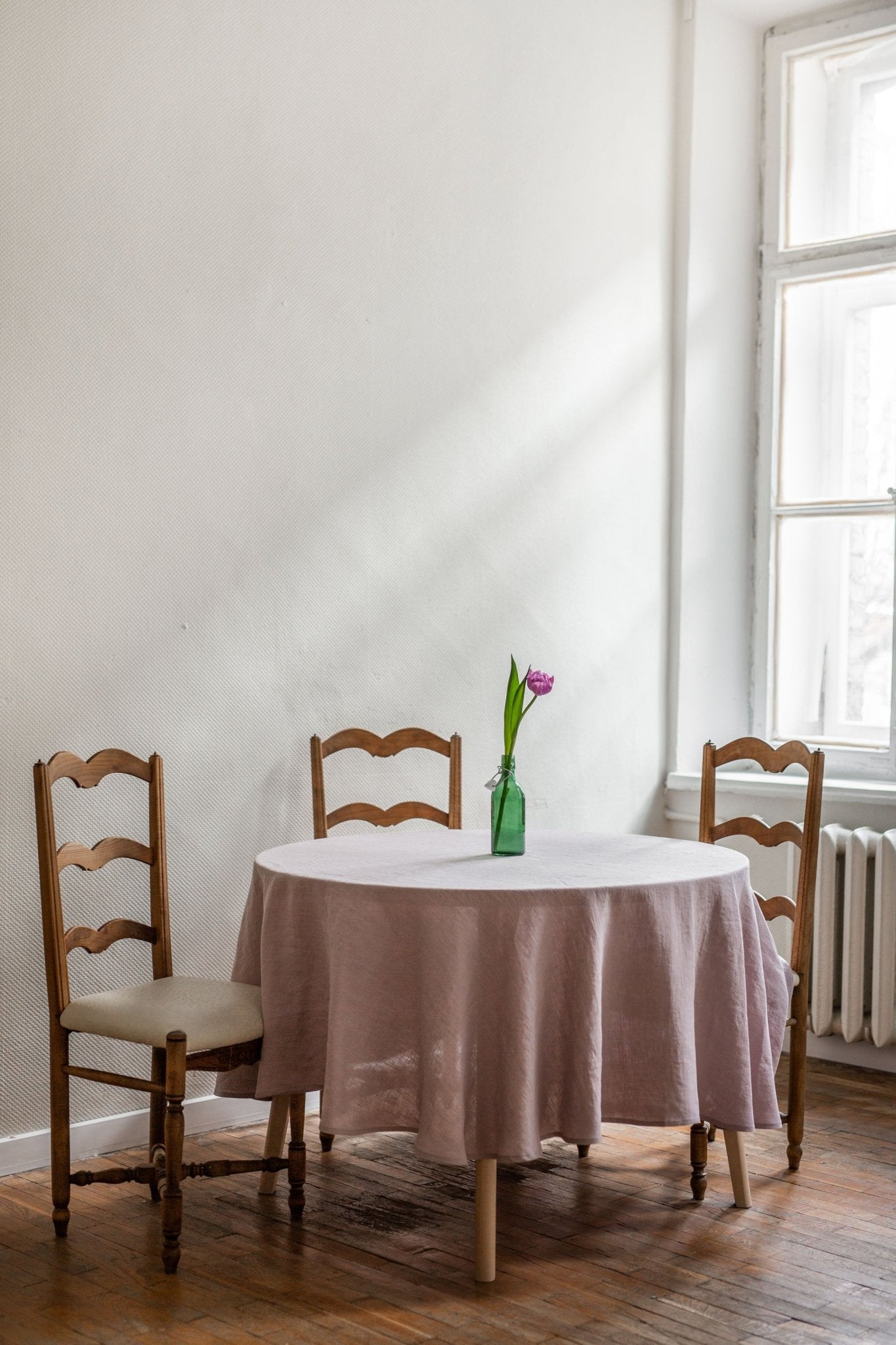 Round linen tablecloth - Her Linen