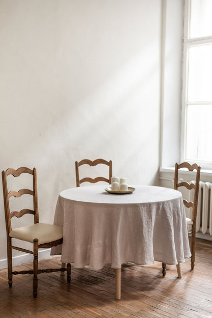 Round linen tablecloth - Her Linen