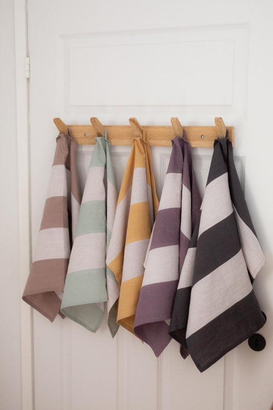 Striped linen tea towel - Her Linen