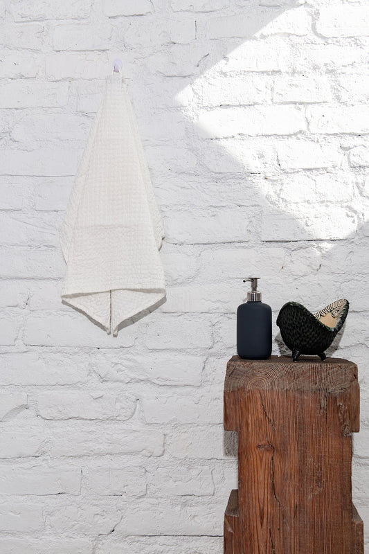 Waffle linen hand towel - Her Linen