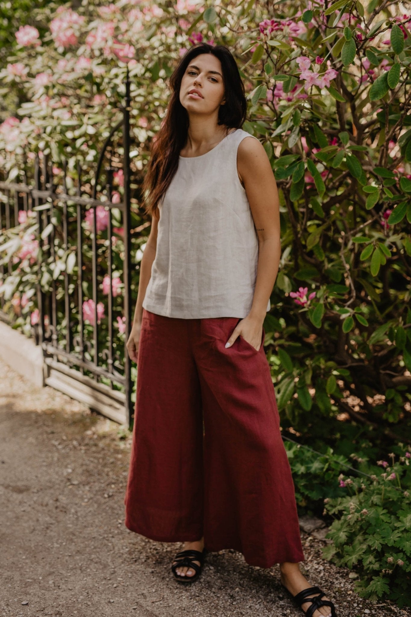 Wide linen pants ISABELLA - Her Linen