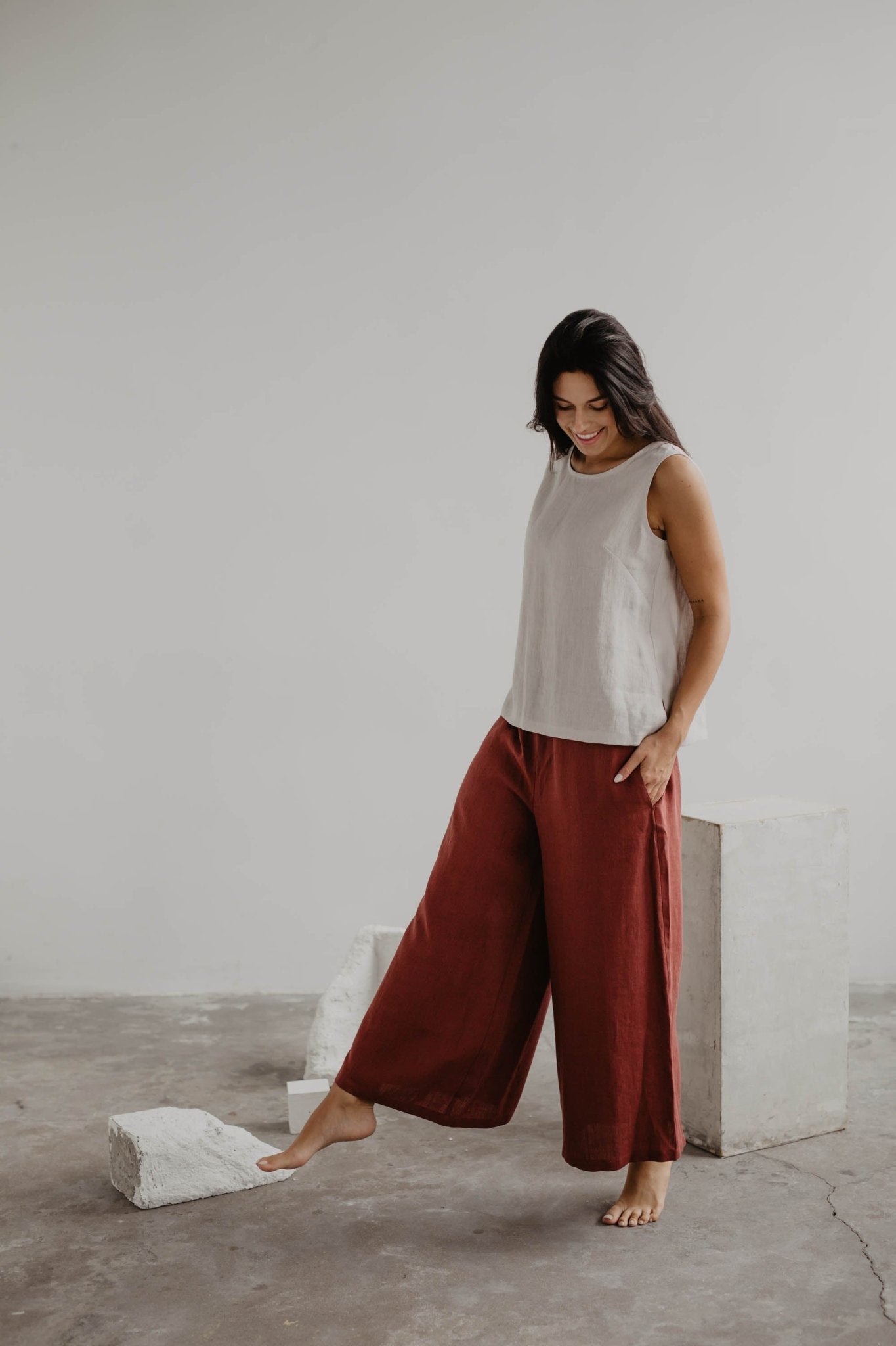 Wide linen pants ISABELLA - Her Linen