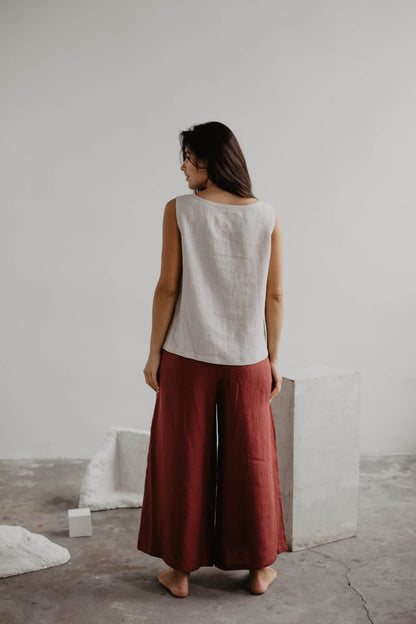 Wide linen pants ISABELLA - Her Linen
